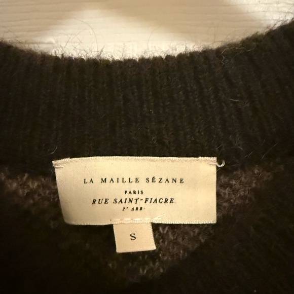 NWOT Sezane Noah Wool-Blend Cardigan in Leopard Animal Print Cardigan SZ S - Picture 6 of 10